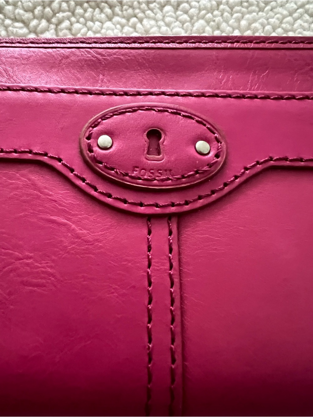 Fossil Hot Pink Leather Wallet!